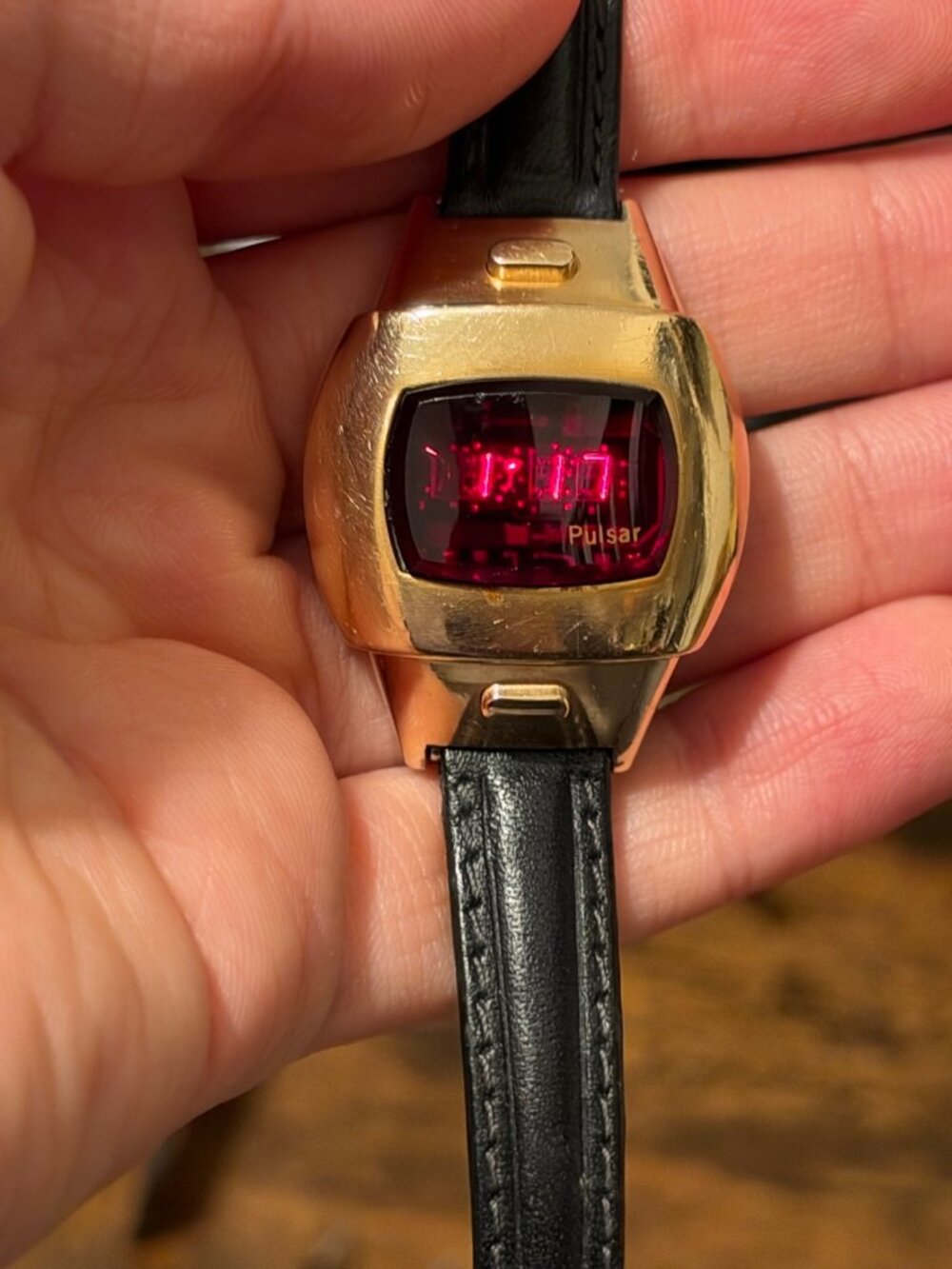Pulsar Vintage LED Digital 14K Gold Filled - Working